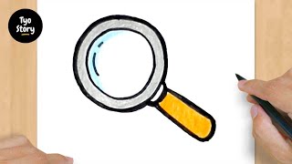 #417 How to Draw a Magnifying Glass  - Easy Drawing Tutorial