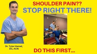 kingwood chiropractor demonstrating corrective shoulder exercises