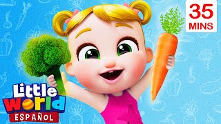 ¡Qué Ricos Son los Vegetales! | Canciones Infantiles para Aprender | Little World en Español