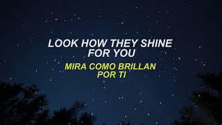 Coldplay - Yellow (Letra Lyrics English/Spanish - Español/Inglés)