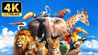 Animal Safaris 4K 🌿Majestic Wild World Beauty with Relaxing Soothing Piano Melodies