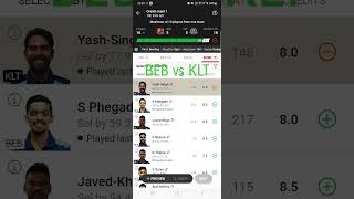 BEB vs KLT Navi Mumbai Premier league T20 dream11 Team prediction #dream11 #ytshorts