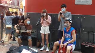 Perfect、我的回憶不是我的、盛夏的舞 (Cover by Reappear) @旺角朗豪坊對面Busking (2020.10.04)