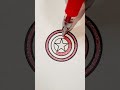 Drawing of Captain America's shield 🛡️ | How to draw shield | Drawing Avengers #shorts