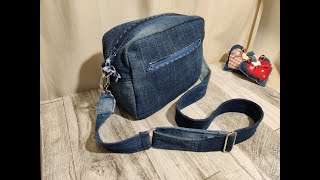 214🎀BORSA tracolla di JEANS fai da te + cartamodello GRATIS