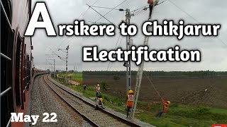 Arsikere To Chikjarur Electrification Update May 22 @TravelByTrain4u