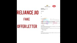 FAKE OFFER LETTER-RELIANCE JIO  INFOCOMM LIMITED BANGALORE BRANCH,DATAENTRY,QUIKR,ONLINE FRAUDS