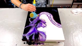 # 533 - Lavender, Amethyst, Mauve OH MY! 😲Beautiful RICH Purple Blow Out! - Acrylic Pouring