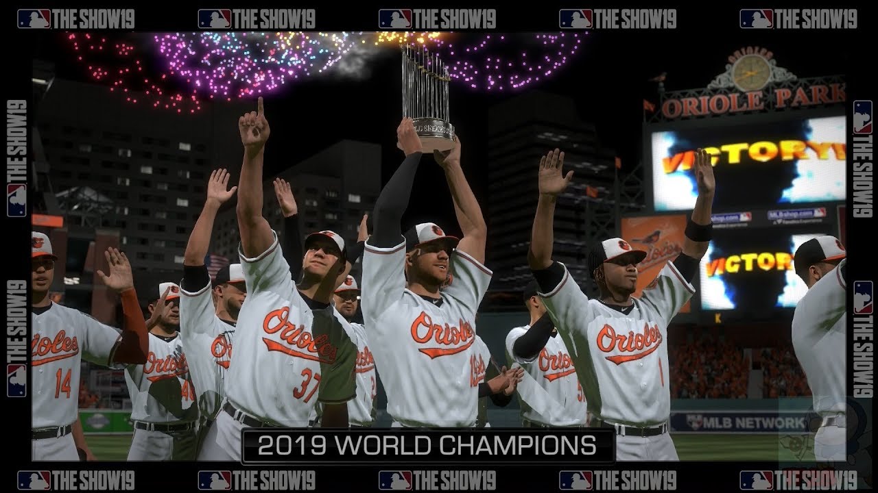 MLB The Show 19 - Baltimore Orioles World Series Celebration - YouTube