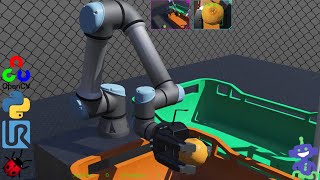 Universal Robot Sample in Webots with Python+OpenCV ( @cyberboticswebots @UniversalRobotsVideo )