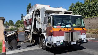 Burrtec garbage trucks - 2 trash trucks! 1894, 2188! Friday garbage day