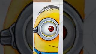 Painting MINION😳And He is So Cute😭Wait For Realisim Part😱I'm Scared for 2nd part #Shorts | WK Art