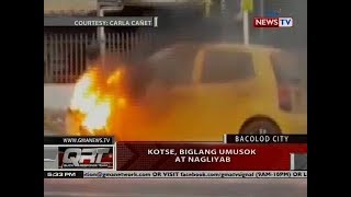 QRT: Kotse, biglang umusok at nagliyab