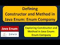 Defining Constructor and Method in Java Enum - Enum Company | Java enum | enum in Java