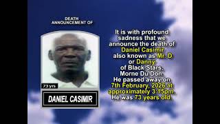 Daniel Casimir ~ Short Obituary
