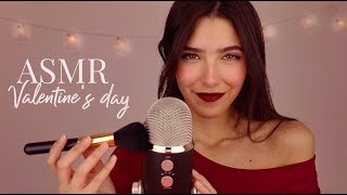 ASMR Let Me Make You Sleepy! Mic Brushing & Soft Singing (Valentine's day edition)