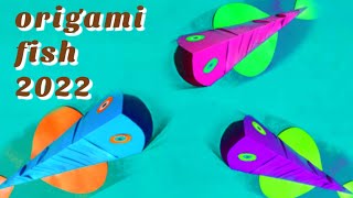 How to make easy paper fish in 2022 | origami fish tutorial |@123EasyPaperCraftsDIY