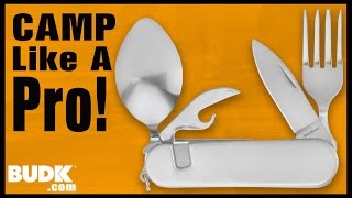 Camp Tool with Knife, Fork, Spoon and Can Opener