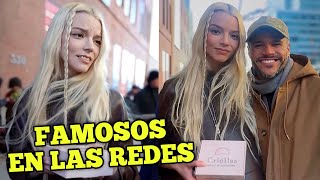 Famosos en las redes: Anya Taylor-Joy se emocionó cuando le regalaron empanadas en Nueva York