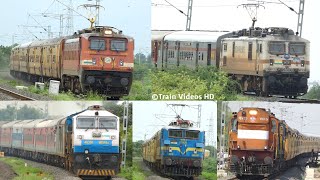 Electric \u0026 Diesel EXPRESS Trains | WAP 7, WAP 4, WAG 7 \u0026 WAG 9 E Locomotive TRAINS | Indian Railways