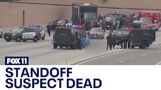 91 Freeway standoff in Anaheim ends with suspect dead