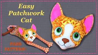 Easy Patchwork Kitty Cat || FREE PATTERN || Full Tutorial with Lisa Pay