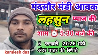 मंदसौर मंडी की आज की लहसुन और प्याज की आवक | Aaj Ki Lahsun Ki Aavak | Garlic And Pyaj Arrival Today