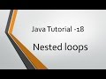 Java Tutorial - 18: Nested Loops
