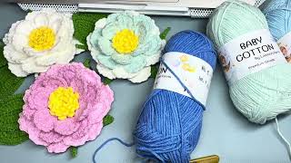 Crochet ดอกโบตั๋นพวงกุญแจ 1