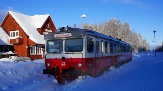 Snötåget vintertrafik på Inlandsbanan