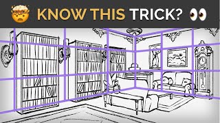 Drawing HACK for Two Point Perspective Rooms!