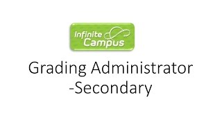 Secondary Grading Admin