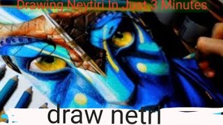 Neytiri(Zoe Saldana) , Avatar 2009-Speed Drawing|Drawing Neytiri|Portrait|Sketch|KingArtBlog|SUB NOW