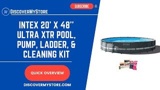 Intex 20' x 48'' Ultra XTR Round Pool, Pump, Ladder \u0026 Chemical Cleaning Kit