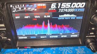 Radio Austria International shortwave 6155 kHz received in German on Yaesu FTdx10