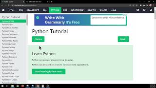 W3schools Python Tutorials First Video in Series