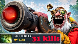 Swift Blink Sniper 31Kills No Mercy Free Hit Mjollnir + Daedalus + Butterfly Builds Dota 2