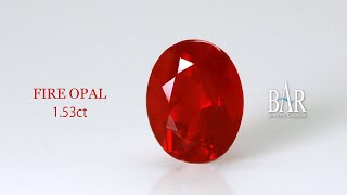 【癒しの宝石】天然ファイヤーオパール（1.54ct/メキシコ産）宝石動画解説