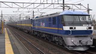 東海道線 下り 高速コンテナ列車 2059レ 西濃カンガルーライナーSS60 新型機関車 EF210−362(新)LEDライト 押桃＋コキ20両ほぼ満載 刈谷駅 通過 2024年1月20日(土)撮影