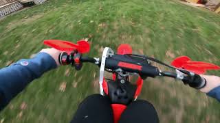 Riding dirt bikes - looped out!