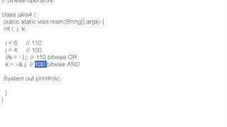 Java Part 4 Bitwise operations