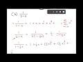 10.9-10.10 Convergence of Taylor Series and Applications of Taylor Series part 1