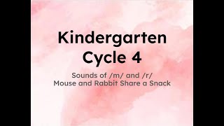 Kindergarten Skills Practice Cycle 4