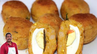 முட்டை உருளைக்கிழங்கு இருக்கா? Egg potato snacks recipe | Balaji's kitchen