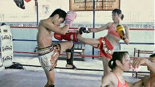 Skinny Women Boxing VS Men