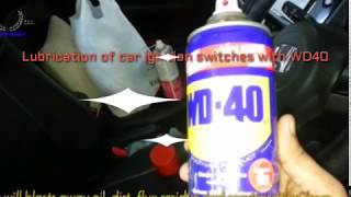Lubrication of car ignition switch using WD40