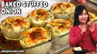 Level Up your ONION | Cheesy Baked Stuffed Onion