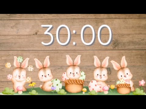 30 Minute Countdown Timer Spring Bunny Easter Silent Youtube