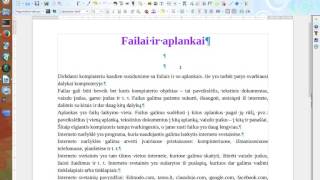 Tekstų rengyklė – 5 dalis. Nespausdinamieji simboliai. Teksto skaidymas pastraipomis. 5 klasei