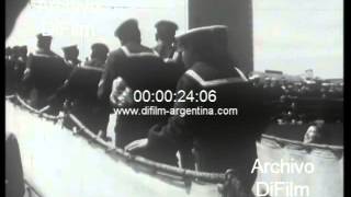 El crucero La Argentina inicia viaje de instruccion con aspirantes navales 1966
